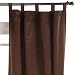55-Inch by 63-Inch Faux Suede Chamois Tab Top Panel, Chocolate