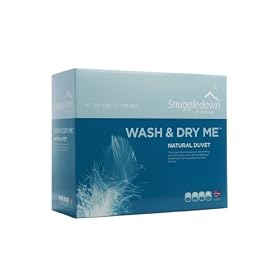 Wash & Dry Me White Goose Down Duvet 100% Cotton Cambric Cover 13.5 Tog Double 200X200Cm
