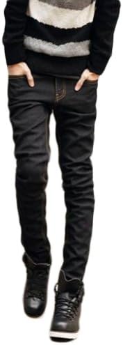 New Arrvial Skinny Jeans for Men Slim Pencil Pants Male (BLACK)