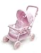 Badger Basket Folding Double Doll Front-to-Back Stroller - Pink/White