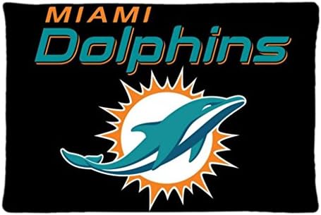 KateCase Design NFL Season Miami Dolphins Custom Pillow Cases 20"x30" inches Cotton Rectangle Zippered PillowCase