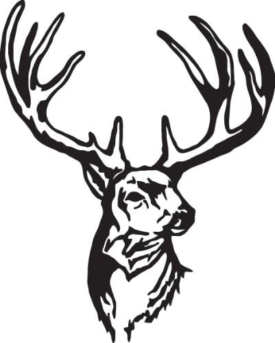 Buck Sticker 53 - 14" inch - White