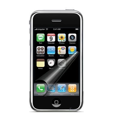 Apple Iphone PDA Premium Reusable LCD Screen Protector with Lint Cleaning Cloth