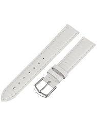 Hadley-Roma Womens LSL715RT 150 15-mm White Genuine Java Lizard Watch Strap