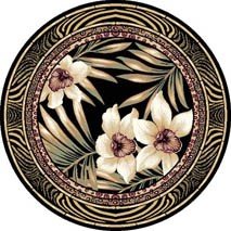 Home Dynamix Evolution 5158-450 Polypropylene 5-Feet 2-Inch by 5-Feet 2-Inch Round Area Rug, Black