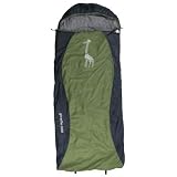 10T Kinder Schlafsack GIRAFFE 300, grün, 180x75 cm