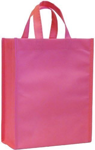 Reusable Gift Bags, Medium, 6 Pack (Rose Pink) by Duratech Group
