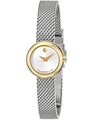 Movado Womens 0606779 "Dot" Gold-Plated Dress Watch