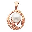 14K Rose Gold Akoya Pearl Pendant
