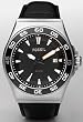 Fossil #AM4341 Men's Maddox Analog Black Dial Leather Strap Watch