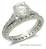 Pave Setting Brilliant Cubic Zirconia Wedding Rings