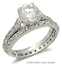 Pave Setting Brilliant Cubic Zirconia Wedding Rings