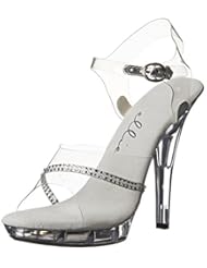 Shoes: Ellie Shoes Womens M Jewel Platform Sandal, Clear, 7 M US - Ellie Shoes