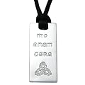 Sterling Silver Diamond Celtic "Mo Anam Cara" Pendant with Trinity Knot Detail, 18" (1/10 cttw, J-K Color, I2-I3 Clarity)