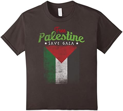 Kids Free Palestine Save Gaza T Shirt 6 Asphalt