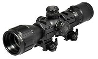 UTG 3-9x32 Compact CQB Bug Buster AO RGB Scope with Med. Picatinny Rings, 2" Sunshade by UTG