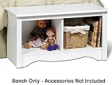 White Monterey Twin Cubbie Bench
