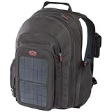 Voltaic Systems 1010 OffGrid Solar Backpack, Removable Front Charging Panel - 4W Solar Charger, 3000mAh Battery - for Handheld Electronics - Charcoal - (cp)
