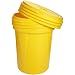Eagle 1600SL Yellow High Density Polyethylene Lab Pack Drum with Plastic Screw-on Lid, 30 gallon Capacity, 28.25" Height, 22.5" Diameter