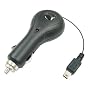 Retractable Cell Phone Car Charger for BlackBerry 7100, 7130c / 7130e / 7130g, 7250, 7290, 7510, 7520, 8700, 7100i, 8703e, 8300 Curve, 8310 Curve, 8320 Curve, 8830, 8800, 8100 Pearl, 8130 Pearl, 8820