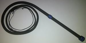 Black Nylon Bullwhip, Catalyst Model; Synthetic Cracking Paracord Whip