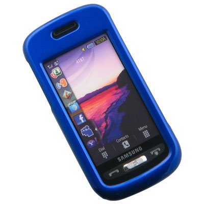 Rubberized Blue Snap-on Faceplate Case Cell Phone Cover For Samsung Solstice A887 (+ Blue Belt Clip) Rubberized Blue Snap-on Faceplate Case Cell Phone Cover For Samsung Solstice A887 (+ Blue Belt Clip)