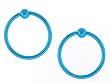 Anodized Blue Titanium Captive Rings - 16g - 12mmx4mm Bar (Sold as Pair)