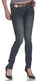 Bongo Juniors' Belted Skinny Denim Jean With Rhinestone Back Pocket