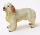 CLUMBER SPANIEL DOG FIGURINE Stands Resin 5152