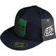 Troy Lee Designs Poster Fitted Men's Flexfit Casual Wear Hat w/ Free B&F Heart Sticker Bundle - Navy