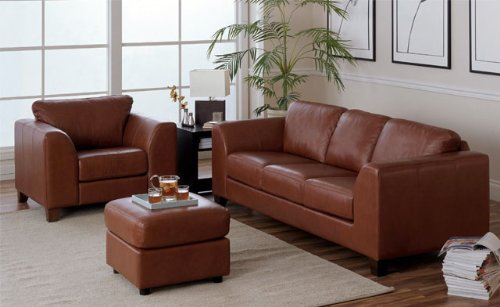 415dqy035LL Leather Furniture Palliser Juno Leather 4 Piece Sofa Couch, Loveseat, Chair, and Ottoman