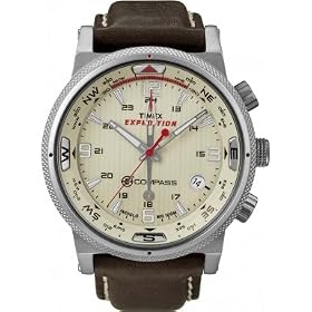 Timex Men's Expedition E-Compass Watch T49818SU With Brown Leather Strap