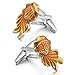 Men's 2 PCS Rhodium Plated Enamel Cufflinks Gold Silver Two Tone Gold Tonefish Shirt Wedding Business 1 Pair Set