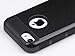 ULAK iPhone 5C Case, Slim Lightweight 2in1 iPhone 5C Cases Hybrid with Soft Rugged TPU Inner Skin and Hard PC Anti Scratches Protective Cover for Apple iPhone 5C Black