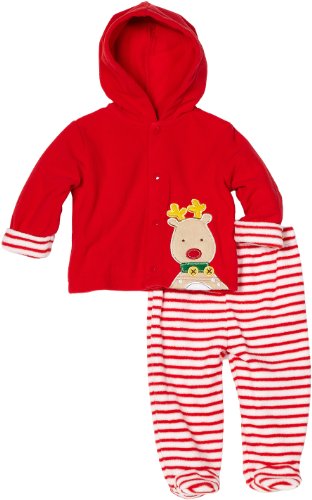 Babyworks Newborn Baby-Boys Footed Pant Set, Red, 3-6 Months Babyworks Newborn Baby-Boys Footed Pant Set, Red, 3-6 Months