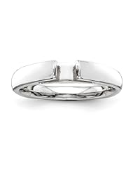 14k White Gold Peg Set Solitaire Ring Semi-Mounting, No Center Stone Included