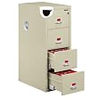 Fireproof Four Drawer Legal Size Vertical File 31"D Parchment