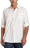 Timberland Men's Poplin Long Sleeve Shirt,Linen Cloud,Small