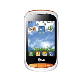 LG T310 Cookie style White/Orange on T-Mobile Pay as you go / Pre-Pay / PAYG