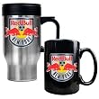 NY/NJ Red Bull Soccer Stainless Steel Travel Mug and Black Ceramic Mug Set - Primary Team Logo MAJOR-LEAGUE-SOCCER Soccer