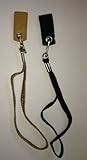 Pair of walking stick straps. One black one brown