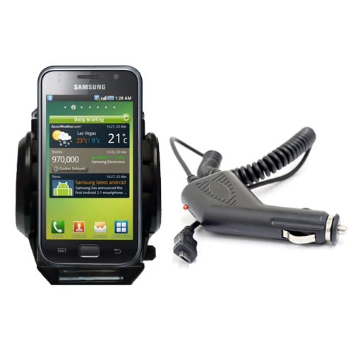 Brand New XYLO ACCESSORIES Car Kit: Windscreen Suction Mount Holder and In Car Charger for the Samsung i9000 GALAXY S Mobile Phone