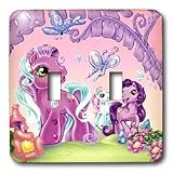 Horse - My Pink Pony - Light Switch Covers - double toggle switch