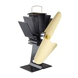 Copperfield 78160 Ecofan For Wood Stoves, Black Body, Gold Blades