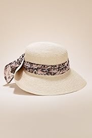 Animal Print Scarf Trim Hat