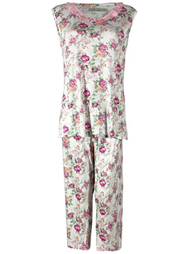 Women's Lace Embroidered Short Sleeve Pajama Set