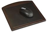 Genuine Walnut and Black Leather Mouse Pad