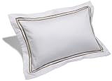Pinzon Hotel Satin Stitch 400-Thread-Count Sateen Boudoir Pillow, Taupe