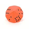 Opaque Pipped 10-sided Dice, Orange with black