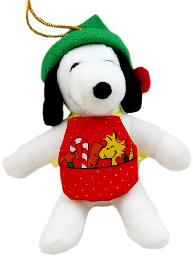 Snoopy Santas Helper Xmas Tree Decoration Soft Toy Picture